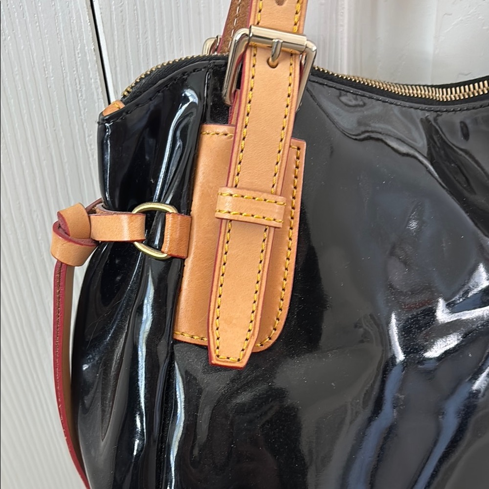 Dooney & Bourke Black Patent Leather Shoulder Bag - Picture 4 of 10